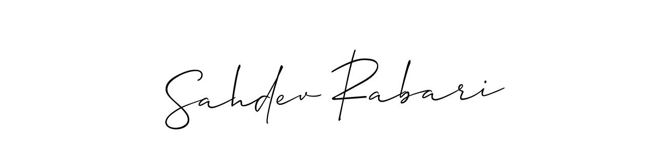 Sahdev Rabari stylish signature style. Best Handwritten Sign (Allison_Script) for my name. Handwritten Signature Collection Ideas for my name Sahdev Rabari. Sahdev Rabari signature style 2 images and pictures png