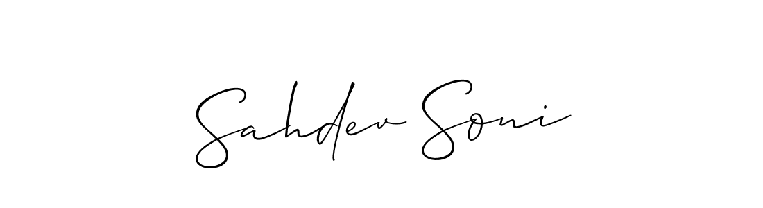 Once you've used our free online signature maker to create your best signature Allison_Script style, it's time to enjoy all of the benefits that Sahdev Soni name signing documents. Sahdev Soni signature style 2 images and pictures png