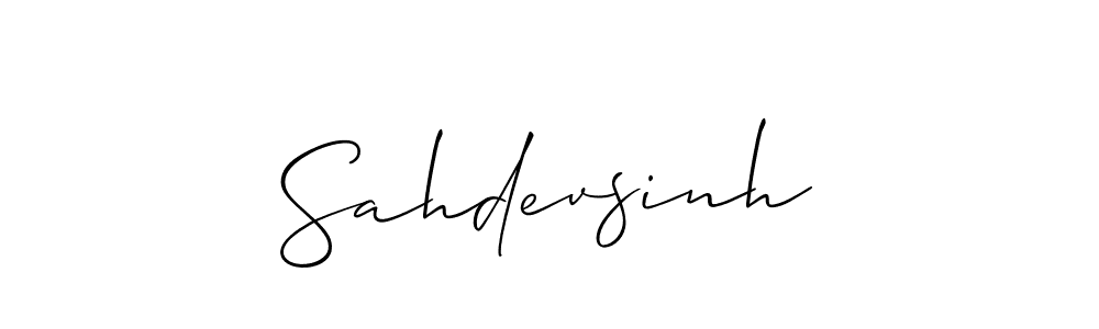 Allison_Script is a professional signature style that is perfect for those who want to add a touch of class to their signature. It is also a great choice for those who want to make their signature more unique. Get Sahdevsinh name to fancy signature for free. Sahdevsinh signature style 2 images and pictures png