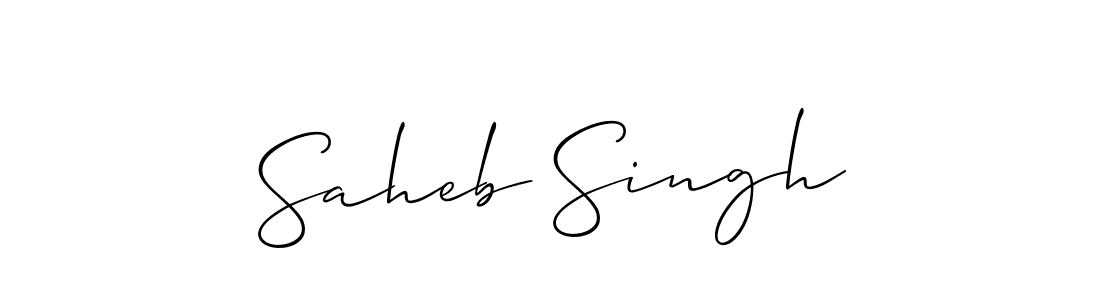 Make a beautiful signature design for name Saheb Singh. With this signature (Allison_Script) style, you can create a handwritten signature for free. Saheb Singh signature style 2 images and pictures png