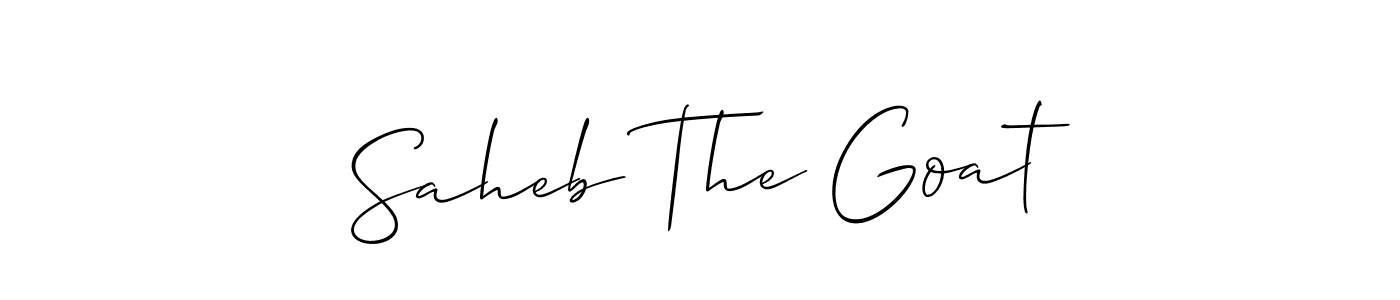 Best and Professional Signature Style for Saheb The Goat. Allison_Script Best Signature Style Collection. Saheb The Goat signature style 2 images and pictures png