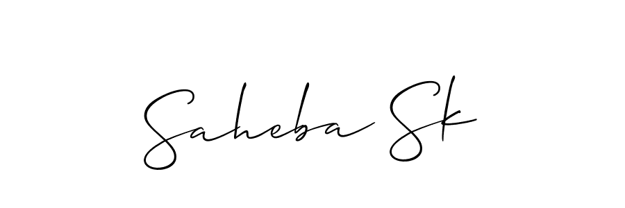 You can use this online signature creator to create a handwritten signature for the name Saheba Sk. This is the best online autograph maker. Saheba Sk signature style 2 images and pictures png