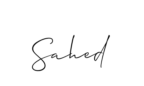 How to make Sahed name signature. Use Allison_Script style for creating short signs online. This is the latest handwritten sign. Sahed signature style 2 images and pictures png