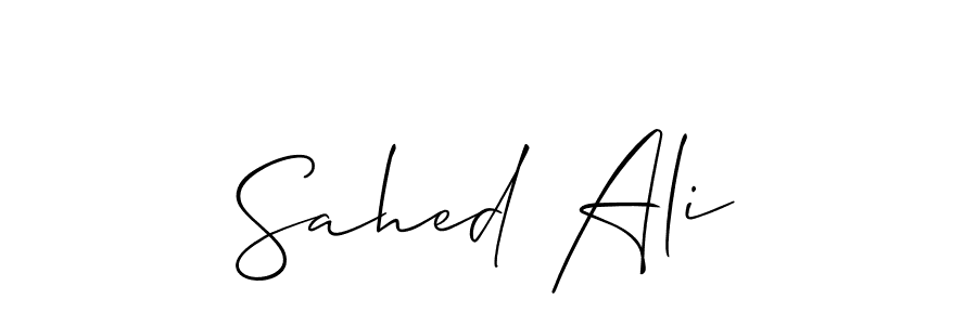 Create a beautiful signature design for name Sahed Ali. With this signature (Allison_Script) fonts, you can make a handwritten signature for free. Sahed Ali signature style 2 images and pictures png