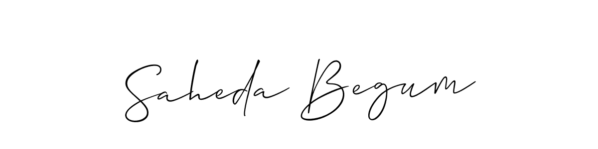 How to make Saheda Begum signature? Allison_Script is a professional autograph style. Create handwritten signature for Saheda Begum name. Saheda Begum signature style 2 images and pictures png