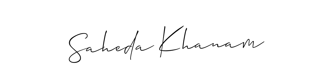 Saheda Khanam stylish signature style. Best Handwritten Sign (Allison_Script) for my name. Handwritten Signature Collection Ideas for my name Saheda Khanam. Saheda Khanam signature style 2 images and pictures png