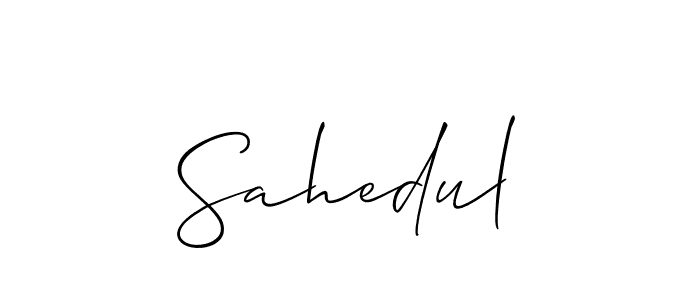 Create a beautiful signature design for name Sahedul. With this signature (Allison_Script) fonts, you can make a handwritten signature for free. Sahedul signature style 2 images and pictures png