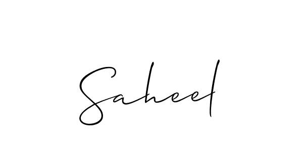 The best way (Allison_Script) to make a short signature is to pick only two or three words in your name. The name Saheel include a total of six letters. For converting this name. Saheel signature style 2 images and pictures png