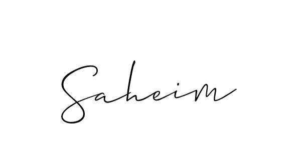 The best way (Allison_Script) to make a short signature is to pick only two or three words in your name. The name Saheim include a total of six letters. For converting this name. Saheim signature style 2 images and pictures png