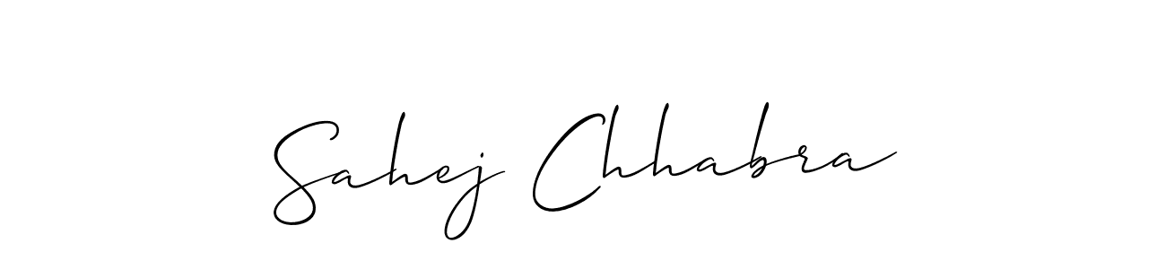 if you are searching for the best signature style for your name Sahej Chhabra. so please give up your signature search. here we have designed multiple signature styles  using Allison_Script. Sahej Chhabra signature style 2 images and pictures png