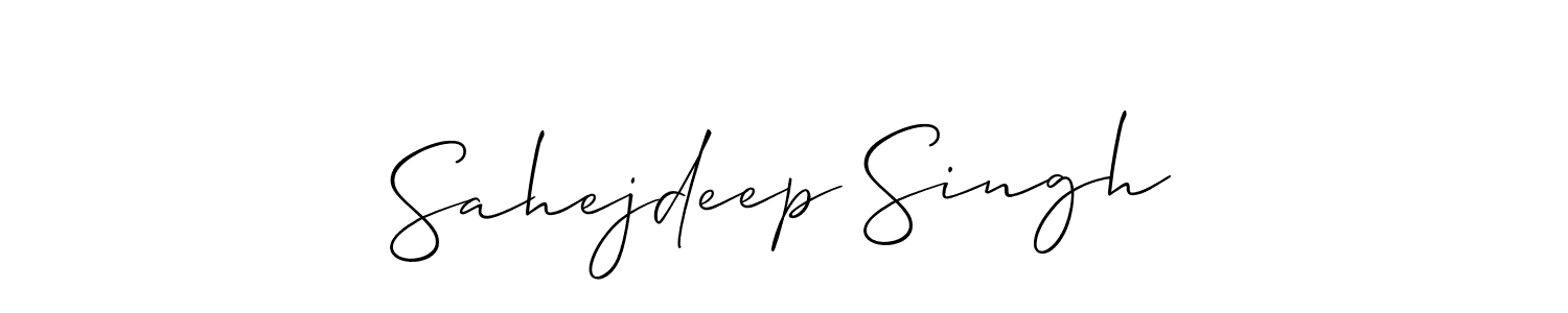 if you are searching for the best signature style for your name Sahejdeep Singh. so please give up your signature search. here we have designed multiple signature styles  using Allison_Script. Sahejdeep Singh signature style 2 images and pictures png