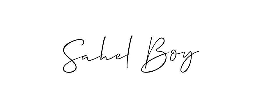 How to make Sahel Boy name signature. Use Allison_Script style for creating short signs online. This is the latest handwritten sign. Sahel Boy signature style 2 images and pictures png