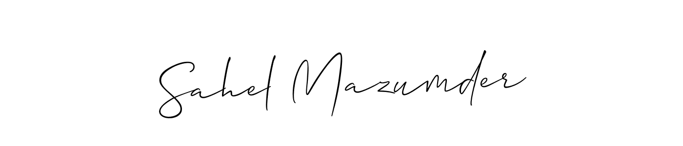 You should practise on your own different ways (Allison_Script) to write your name (Sahel Mazumder) in signature. don't let someone else do it for you. Sahel Mazumder signature style 2 images and pictures png