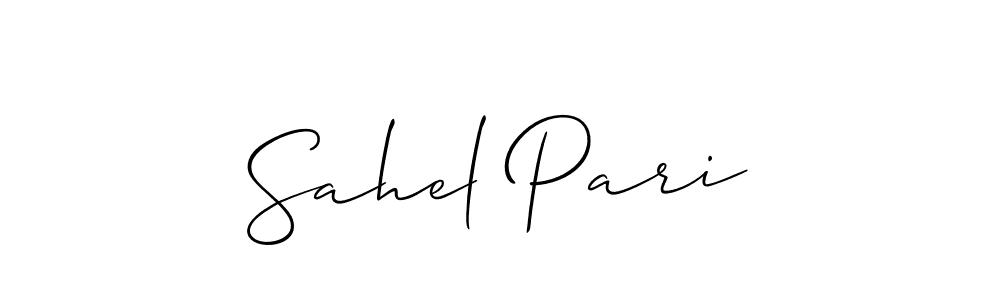 How to Draw Sahel Pari signature style? Allison_Script is a latest design signature styles for name Sahel Pari. Sahel Pari signature style 2 images and pictures png