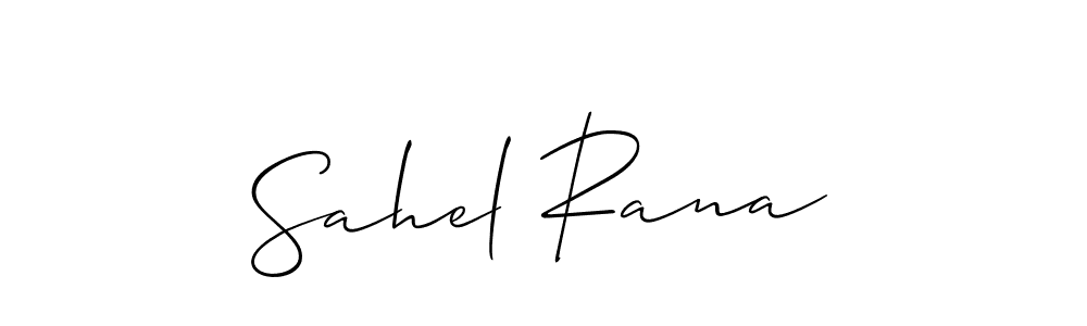 Use a signature maker to create a handwritten signature online. With this signature software, you can design (Allison_Script) your own signature for name Sahel Rana. Sahel Rana signature style 2 images and pictures png