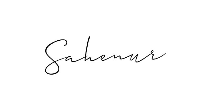 How to make Sahenur signature? Allison_Script is a professional autograph style. Create handwritten signature for Sahenur name. Sahenur signature style 2 images and pictures png