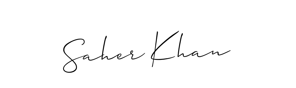 Make a beautiful signature design for name Saher Khan. Use this online signature maker to create a handwritten signature for free. Saher Khan signature style 2 images and pictures png