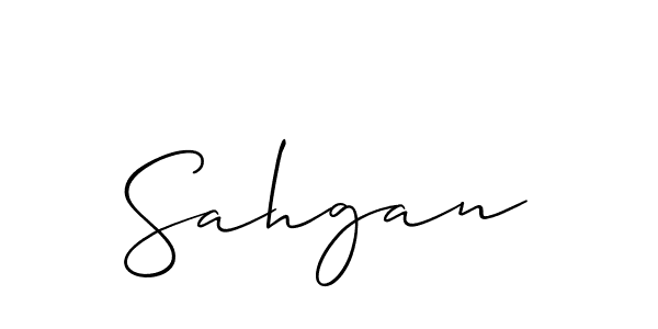 How to make Sahgan name signature. Use Allison_Script style for creating short signs online. This is the latest handwritten sign. Sahgan signature style 2 images and pictures png