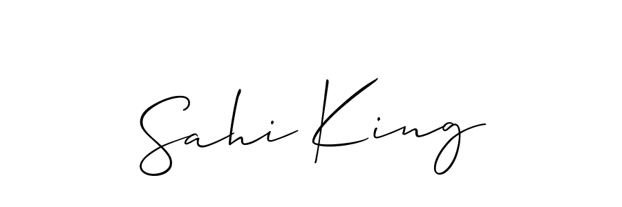 Create a beautiful signature design for name Sahi King. With this signature (Allison_Script) fonts, you can make a handwritten signature for free. Sahi King signature style 2 images and pictures png