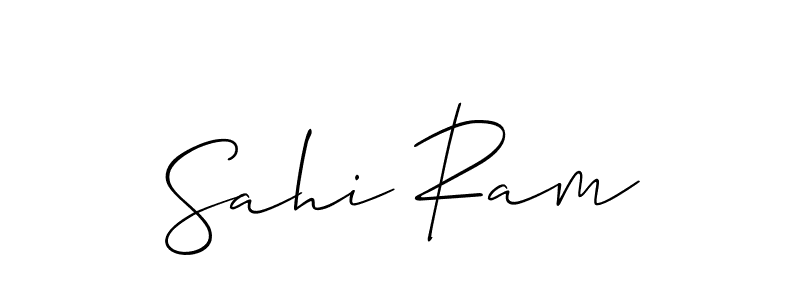 How to make Sahi Ram name signature. Use Allison_Script style for creating short signs online. This is the latest handwritten sign. Sahi Ram signature style 2 images and pictures png
