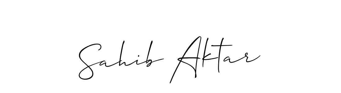 Make a beautiful signature design for name Sahib Aktar. With this signature (Allison_Script) style, you can create a handwritten signature for free. Sahib Aktar signature style 2 images and pictures png