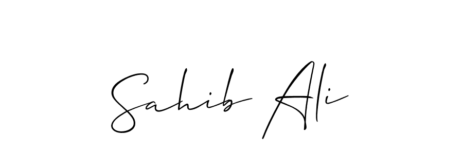 Create a beautiful signature design for name Sahib Ali. With this signature (Allison_Script) fonts, you can make a handwritten signature for free. Sahib Ali signature style 2 images and pictures png