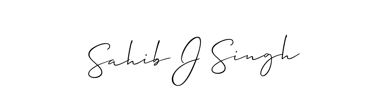 Also You can easily find your signature by using the search form. We will create Sahib J Singh name handwritten signature images for you free of cost using Allison_Script sign style. Sahib J Singh signature style 2 images and pictures png