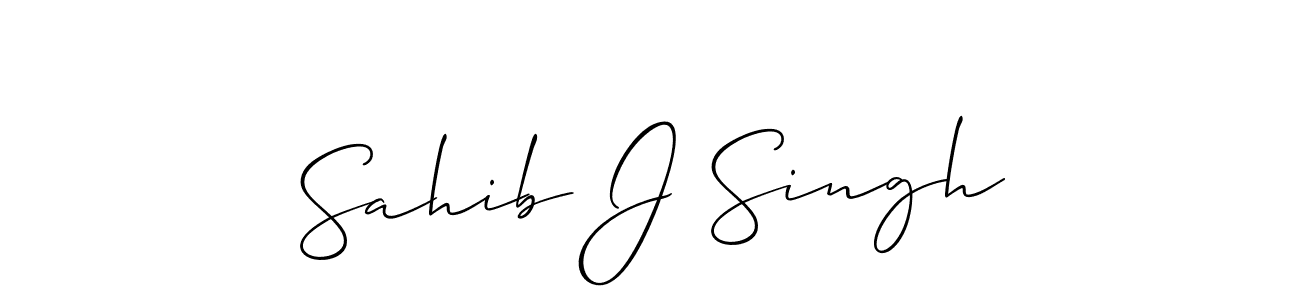 Also You can easily find your signature by using the search form. We will create Sahib J Singh name handwritten signature images for you free of cost using Allison_Script sign style. Sahib J Singh signature style 2 images and pictures png