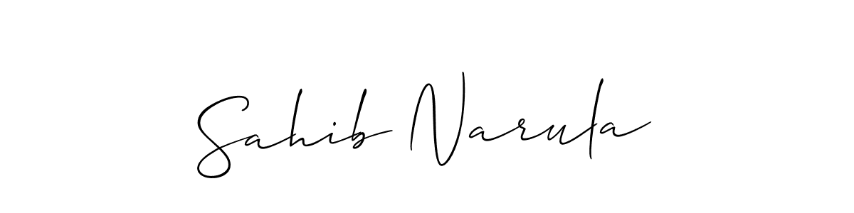 Similarly Allison_Script is the best handwritten signature design. Signature creator online .You can use it as an online autograph creator for name Sahib Narula. Sahib Narula signature style 2 images and pictures png