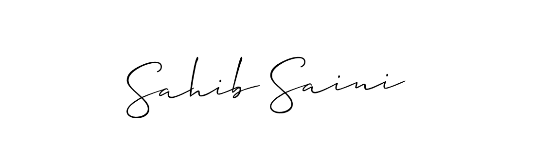 How to Draw Sahib Saini signature style? Allison_Script is a latest design signature styles for name Sahib Saini. Sahib Saini signature style 2 images and pictures png