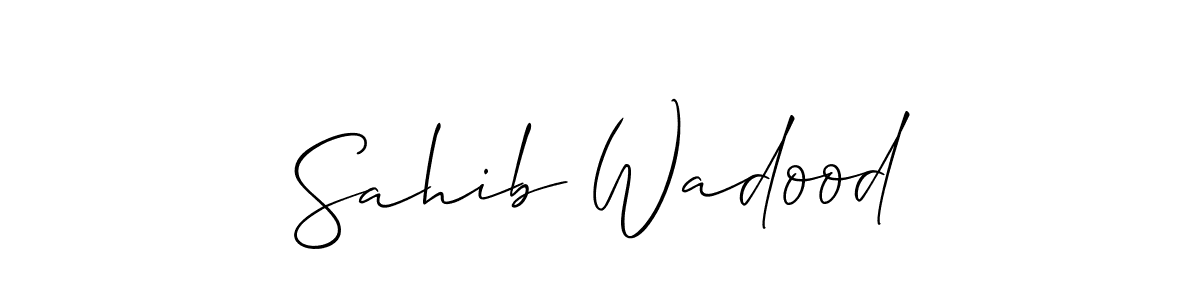 How to Draw Sahib Wadood signature style? Allison_Script is a latest design signature styles for name Sahib Wadood. Sahib Wadood signature style 2 images and pictures png