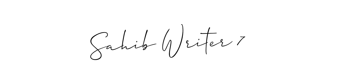 Use a signature maker to create a handwritten signature online. With this signature software, you can design (Allison_Script) your own signature for name Sahib Writer 7. Sahib Writer 7 signature style 2 images and pictures png