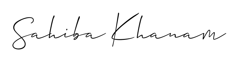 Looking for an artistic signature for Sahiba Khanam? The Allison_Script calligraphy style gives a sophisticated flow suitable for business cards and emails. Sahiba Khanam signature style 2 images and pictures png