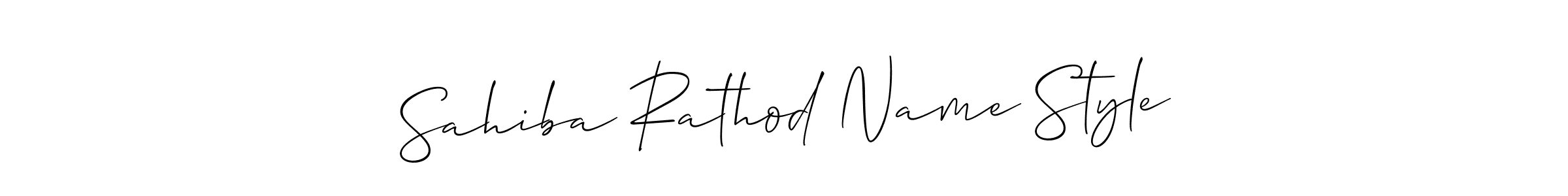 Design your own signature with our free online signature maker. With this signature software, you can create a handwritten (Allison_Script) signature for name Sahiba Rathod Name Style. Sahiba Rathod Name Style signature style 2 images and pictures png