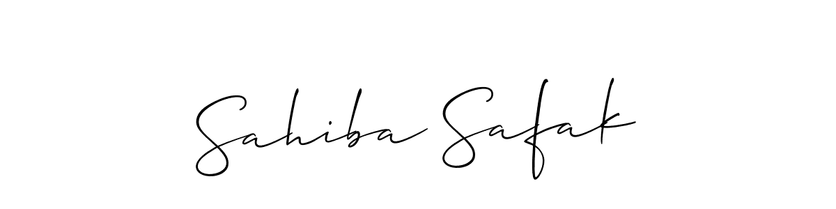 if you are searching for the best signature style for your name Sahiba Safak. so please give up your signature search. here we have designed multiple signature styles  using Allison_Script. Sahiba Safak signature style 2 images and pictures png