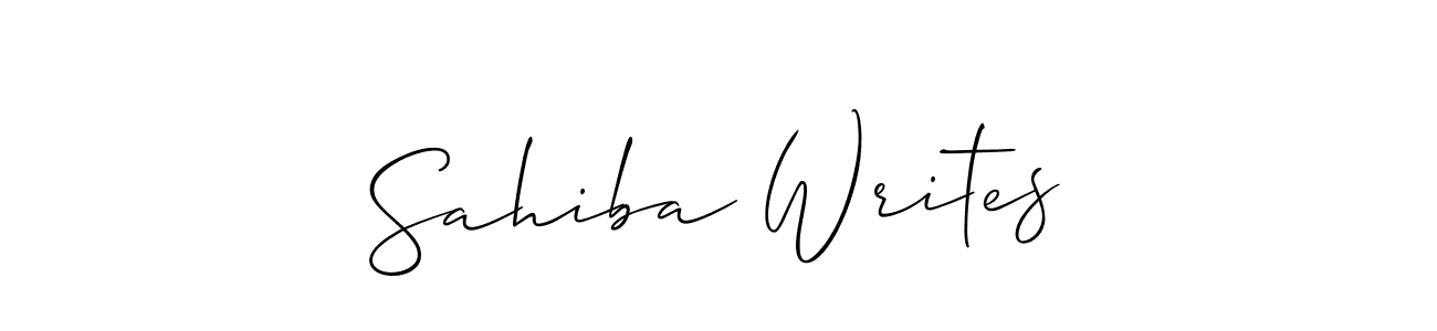 Also You can easily find your signature by using the search form. We will create Sahiba Writes name handwritten signature images for you free of cost using Allison_Script sign style. Sahiba Writes signature style 2 images and pictures png