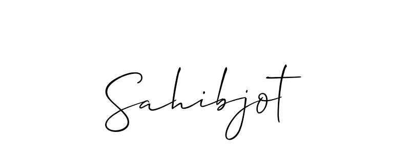 Also we have Sahibjot name is the best signature style. Create professional handwritten signature collection using Allison_Script autograph style. Sahibjot signature style 2 images and pictures png