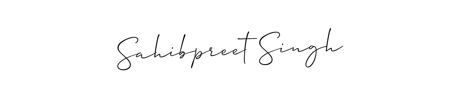 Allison_Script is a professional signature style that is perfect for those who want to add a touch of class to their signature. It is also a great choice for those who want to make their signature more unique. Get Sahibpreet Singh name to fancy signature for free. Sahibpreet Singh signature style 2 images and pictures png