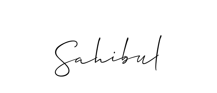 Best and Professional Signature Style for Sahibul. Allison_Script Best Signature Style Collection. Sahibul signature style 2 images and pictures png