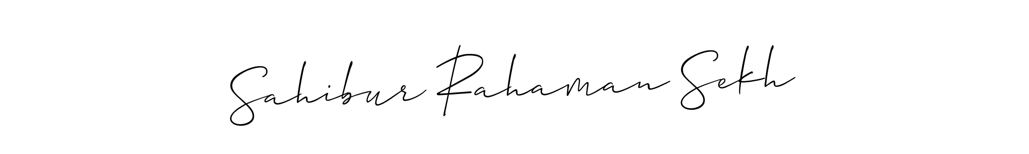 Make a short Sahibur Rahaman Sekh signature style. Manage your documents anywhere anytime using Allison_Script. Create and add eSignatures, submit forms, share and send files easily. Sahibur Rahaman Sekh signature style 2 images and pictures png