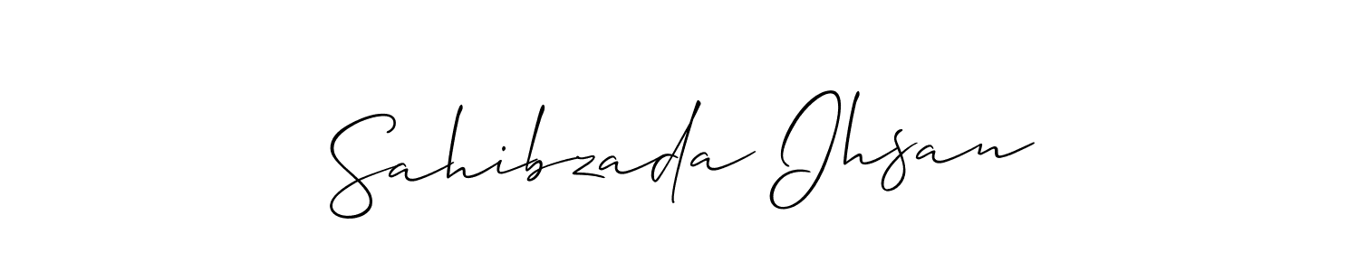 Design your own signature with our free online signature maker. With this signature software, you can create a handwritten (Allison_Script) signature for name Sahibzada Ihsan. Sahibzada Ihsan signature style 2 images and pictures png