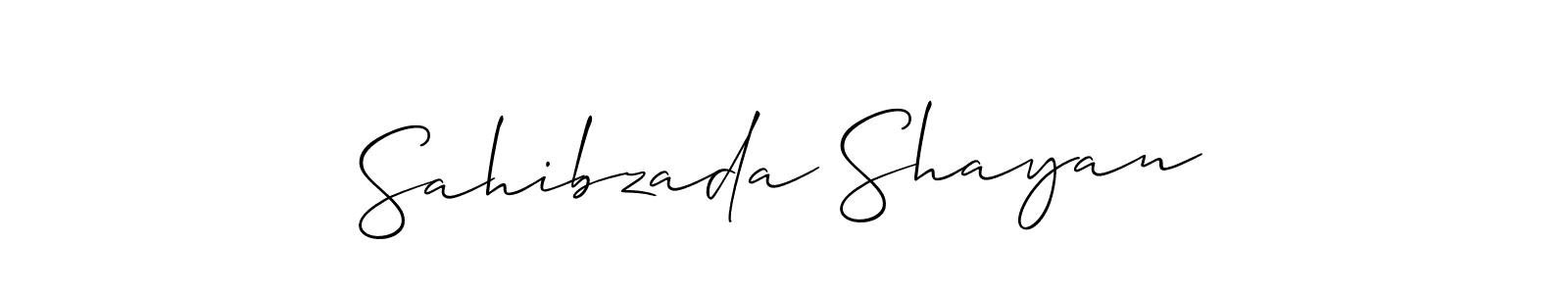 Once you've used our free online signature maker to create your best signature Allison_Script style, it's time to enjoy all of the benefits that Sahibzada Shayan name signing documents. Sahibzada Shayan signature style 2 images and pictures png