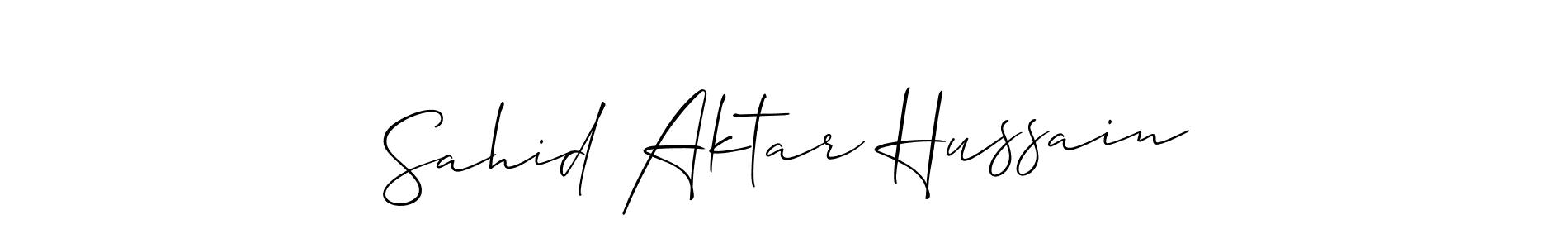 Make a beautiful signature design for name Sahid Aktar Hussain. With this signature (Allison_Script) style, you can create a handwritten signature for free. Sahid Aktar Hussain signature style 2 images and pictures png