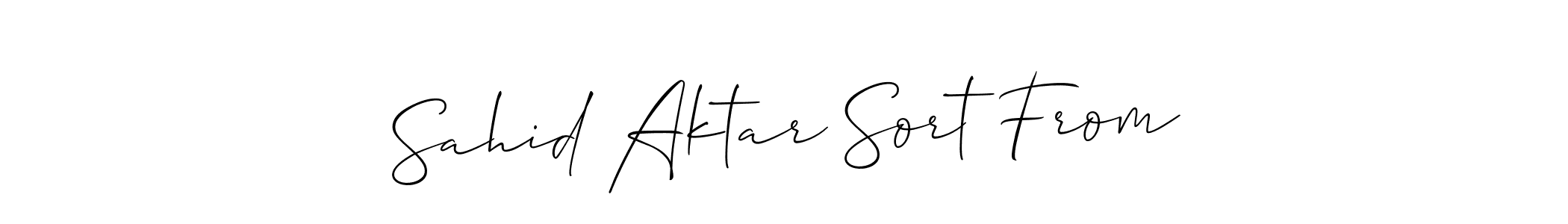 How to Draw Sahid Aktar Sort From signature style? Allison_Script is a latest design signature styles for name Sahid Aktar Sort From. Sahid Aktar Sort From signature style 2 images and pictures png