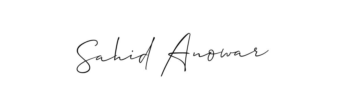 You should practise on your own different ways (Allison_Script) to write your name (Sahid Anowar) in signature. don't let someone else do it for you. Sahid Anowar signature style 2 images and pictures png