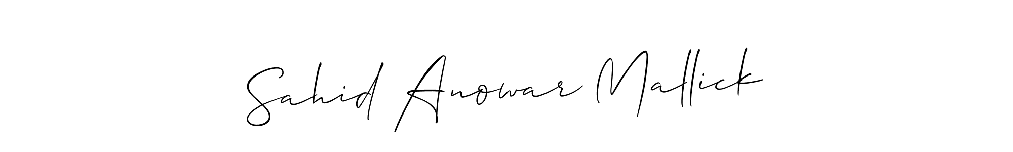 How to make Sahid Anowar Mallick name signature. Use Allison_Script style for creating short signs online. This is the latest handwritten sign. Sahid Anowar Mallick signature style 2 images and pictures png