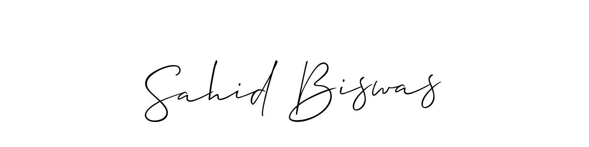 How to make Sahid Biswas signature? Allison_Script is a professional autograph style. Create handwritten signature for Sahid Biswas name. Sahid Biswas signature style 2 images and pictures png