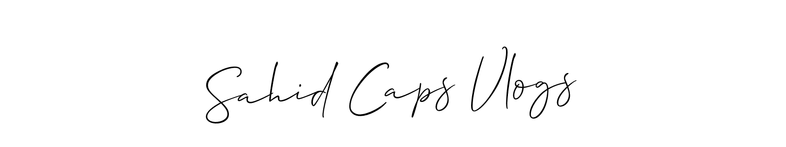 Best and Professional Signature Style for Sahid Caps Vlogs. Allison_Script Best Signature Style Collection. Sahid Caps Vlogs signature style 2 images and pictures png