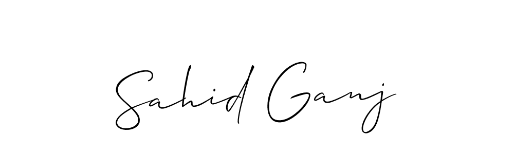 The best way (Allison_Script) to make a short signature is to pick only two or three words in your name. The name Sahid Ganj include a total of six letters. For converting this name. Sahid Ganj signature style 2 images and pictures png