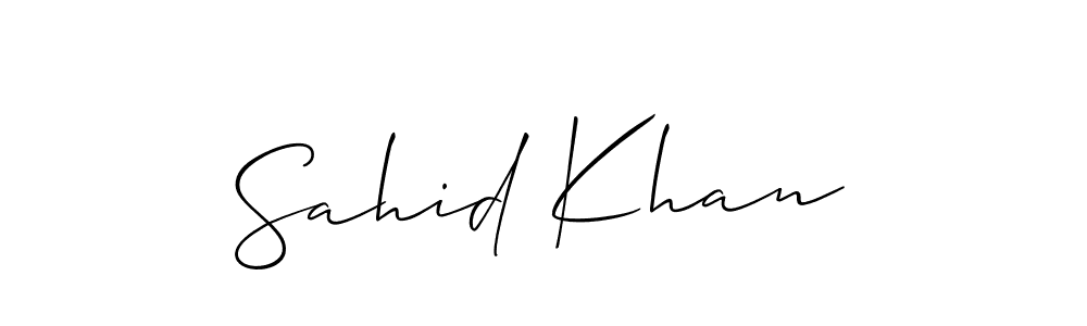 Make a short Sahid Khan signature style. Manage your documents anywhere anytime using Allison_Script. Create and add eSignatures, submit forms, share and send files easily. Sahid Khan signature style 2 images and pictures png